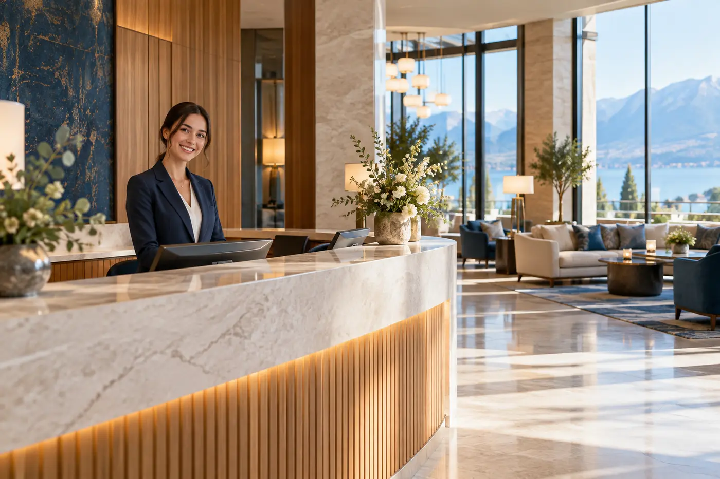 Réception d’un hôtel